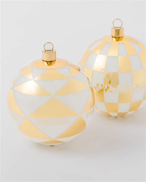 prada kerstballen prijs|White/platinum Glass Christmas Ornament Set .